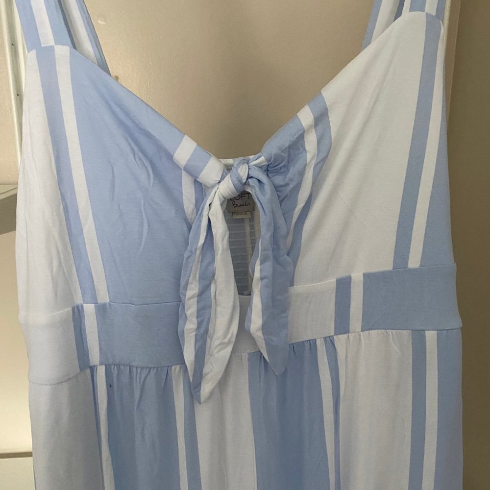 LOFT Beach Tie Front Jumpsuit - Picture 3 of 5
